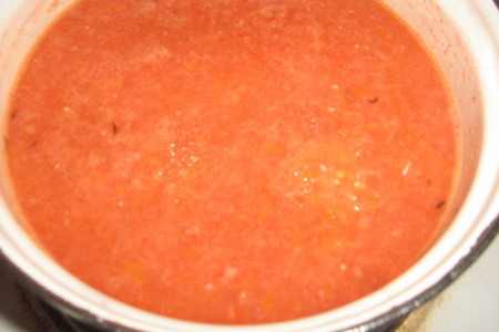 Густой суп с помидорами,картофелем и яйцом.: шаг 5