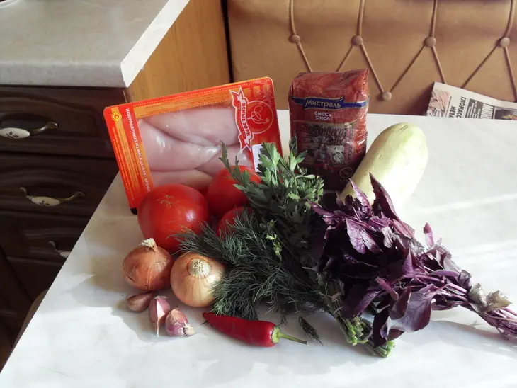 Острая курочка на рисе: шаг 1