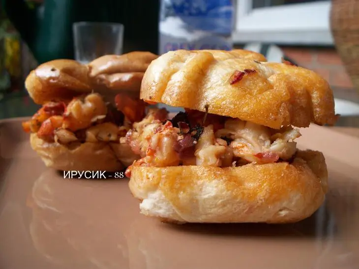 Lobster rolls  / lobster sandwich /сандвич с мясом лобстера.: шаг 13