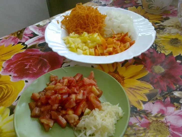 Рис с мясом и овощами: шаг 4