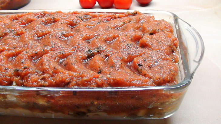 Рагу из куриных сердечек и грибов с соусом из кабачков и помидор.: шаг 5