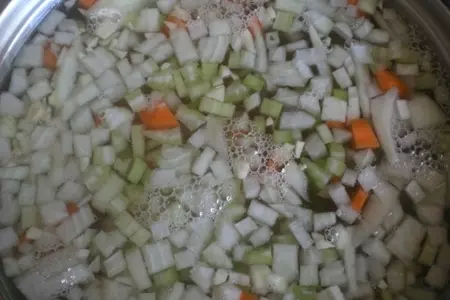 Чайный лосось с горчичным соусом на подушке из перловки с овощами.: шаг 10
