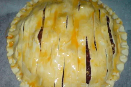 Пирог с горьким шоколадом и грецкими орехами: шаг 7
