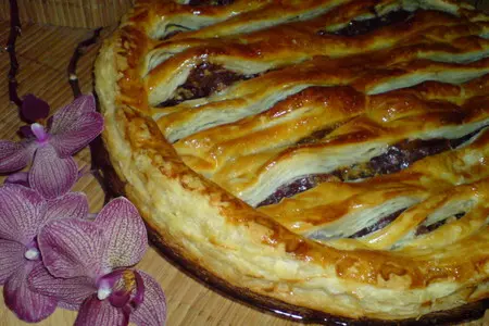 Пирог с горьким шоколадом и грецкими орехами: шаг 8