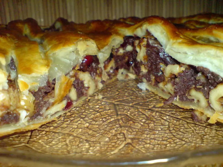 Пирог с горьким шоколадом и грецкими орехами: шаг 9