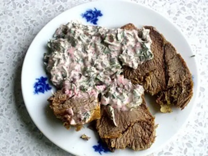 Мясо в апельсиновом маринаде под майонезом: шаг 5