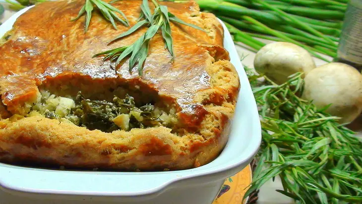 Пирог на простокваше с зеленью и яйцом. очень вкусное тесто!: шаг 13