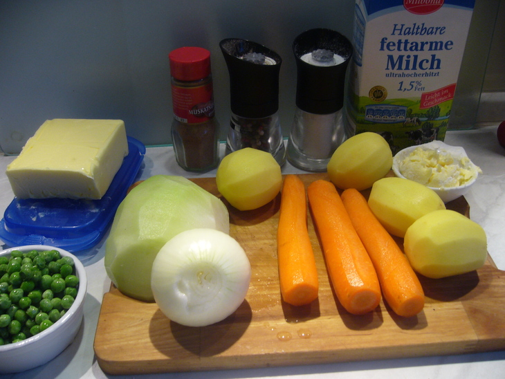 Северонемецккй айнтопф (густой молочный овощной суп): шаг 1