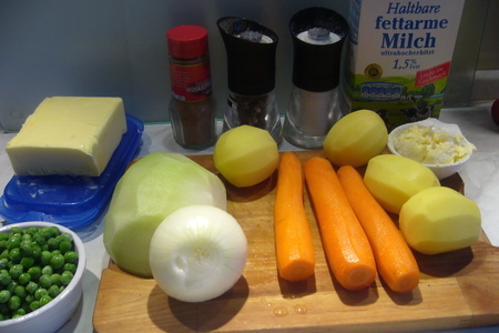 Северонемецккй айнтопф (густой молочный овощной суп): шаг 1