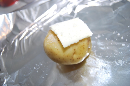 Печеный картофель с сырно-оливковым соусом: шаг 2