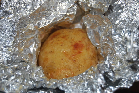 Печеный картофель с сырно-оливковым соусом: шаг 6