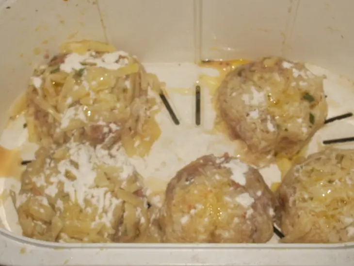 Мясные шарики в картофельной стружке в пароварке: шаг 8