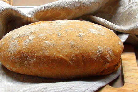 Тосканский хлеб из цельнозерновой муки, брускетте и итальянские гренки с ветчиной в честь l@r@чки.: шаг 5
