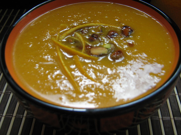 Тыквенный крем-суп с карамелизированными фисташками.: шаг 8