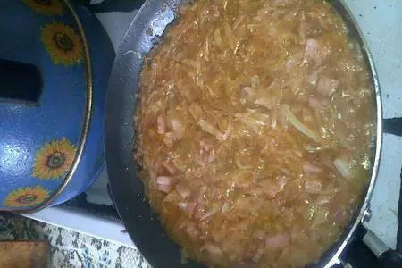 Быстрый (заливной) пирог с двумя начинками: шаг 2