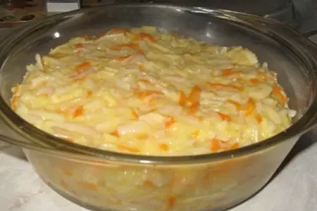 Сладкая запеканка из лапши с морковью и яблоками: шаг 3