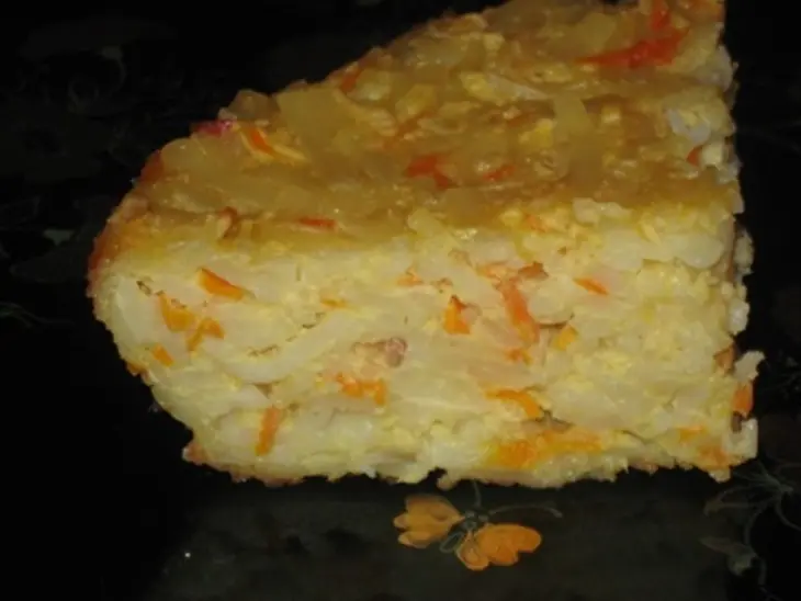 Сладкая запеканка из лапши с морковью и яблоками: шаг 5