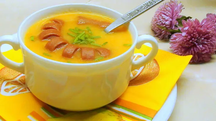 Густой супчик с фасолью и печёными сосисками: шаг 9