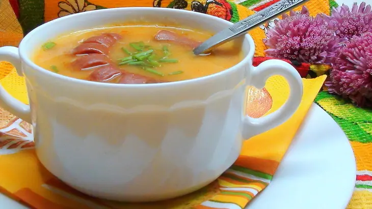 Густой супчик с фасолью и печёными сосисками: шаг 10