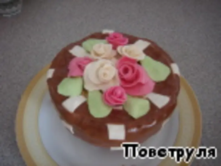 Торт "корзина с цветами": шаг 7
