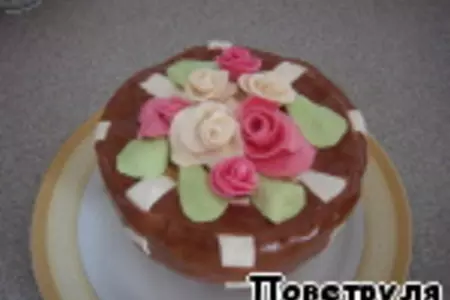Торт "корзина с цветами": шаг 7