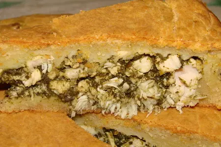 Мясной пирог с курицей и шпинатом: шаг 2