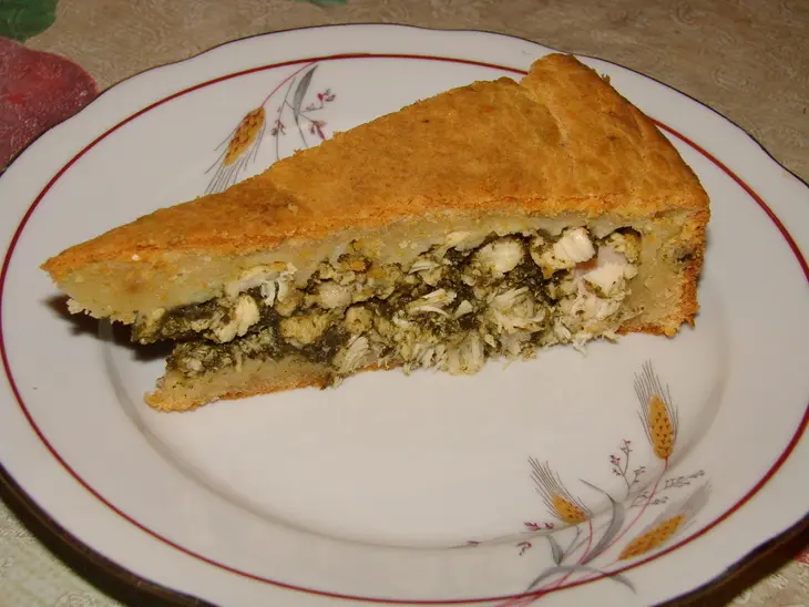 Мясной пирог с курицей и шпинатом: шаг 4