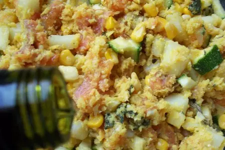 Крокеты из лосося с цукини и кукурузой.дуэль.: шаг 4