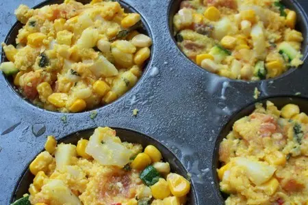 Крокеты из лосося с цукини и кукурузой.дуэль.: шаг 5