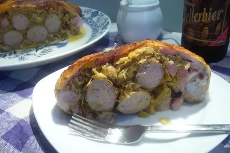 Путешествие  цыпочки на oktoberfest в баварию или фаршированная курица на немецкий лад: шаг 8