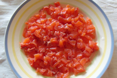 Слоеный салат из семги и яблок "позитивный": шаг 2
