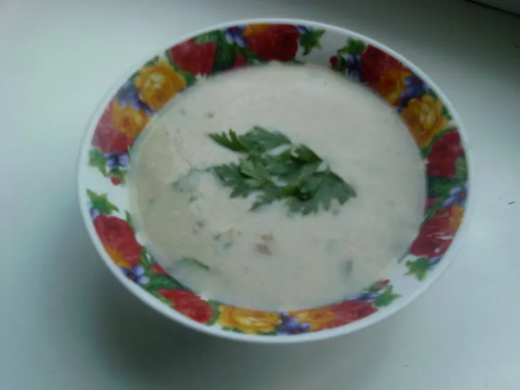 Суп-пюре из кабачка на курином бульоне.: шаг 7