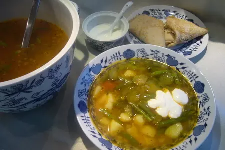 Быстрый овощной супчик со стручковой фасолью: шаг 4