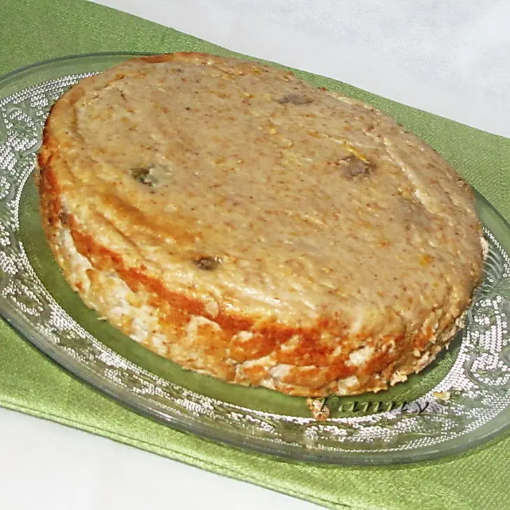 Творожный пудинг с орехами и изюмом: шаг 6