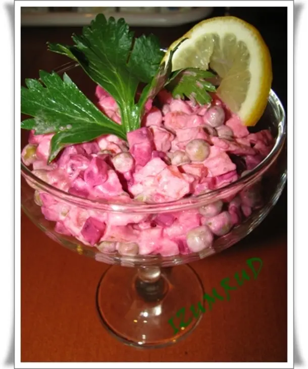 Винегрет с фруктами.: шаг 8