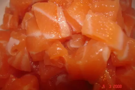 Тартар из семги с соусом: шаг 1