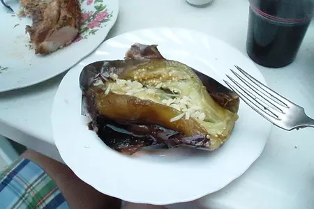 Мясо на решетке с печеными баклажанами: шаг 5