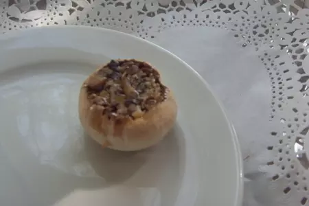 Грибы с орехами  под "розовым" соусом.: шаг 3