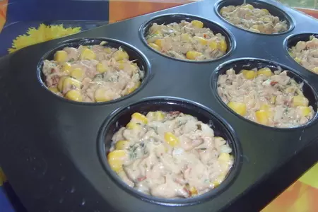 Закусочные кексы с тунцом.: шаг 6