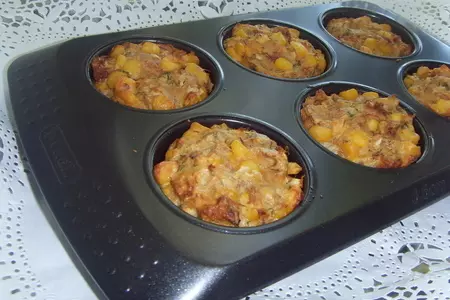 Закусочные кексы с тунцом.: шаг 7