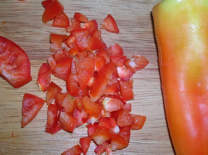 "кубики" закусочные с сыром,  беконом и болгарским перцем: шаг 3