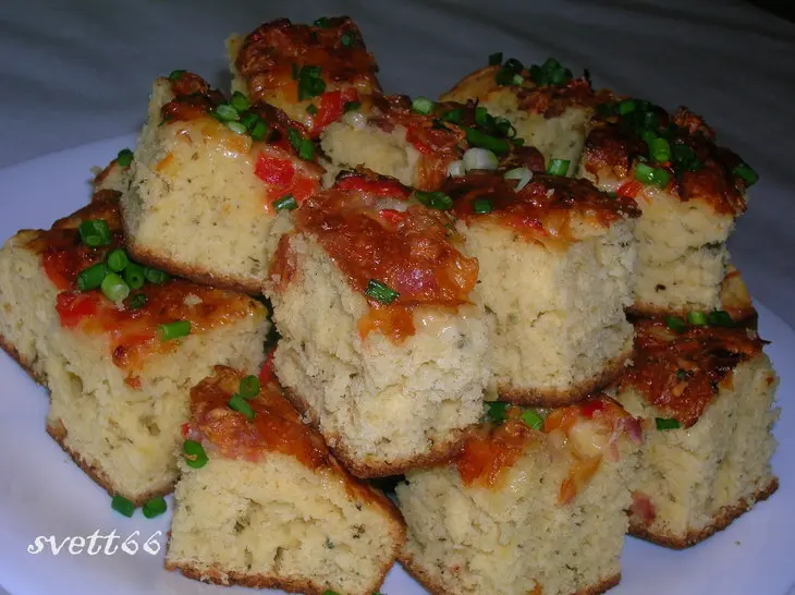 "кубики" закусочные с сыром,  беконом и болгарским перцем: шаг 11