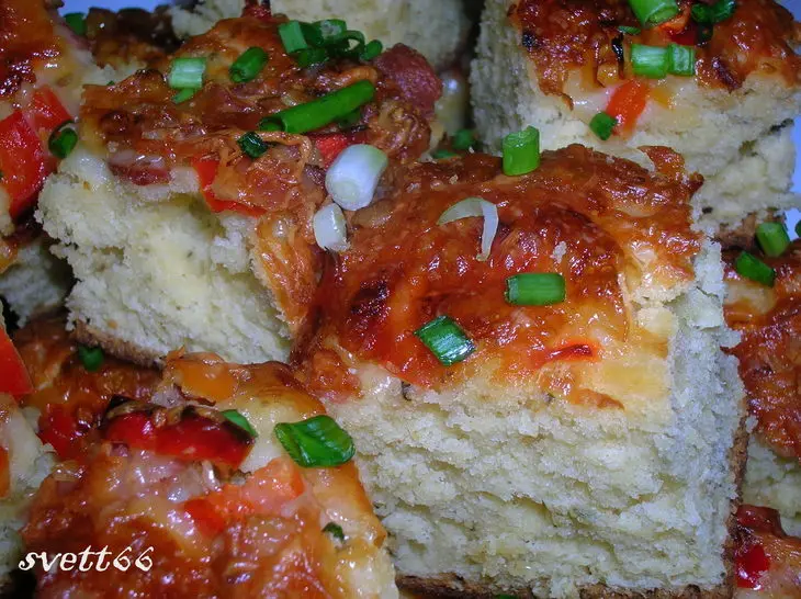 "кубики" закусочные с сыром,  беконом и болгарским перцем: шаг 12