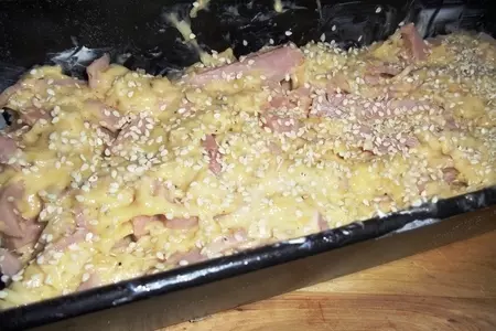 Кекс с сыром и ветчиной: шаг 5