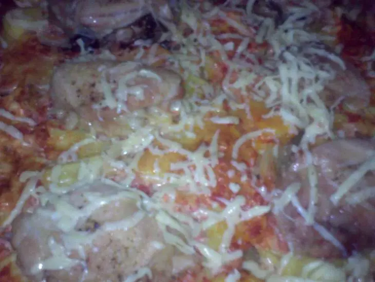 Le patate a cubetti in salsa rosa (картофельная запеканка в розовом соусе): шаг 4
