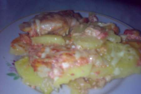 Le patate a cubetti in salsa rosa (картофельная запеканка в розовом соусе): шаг 6