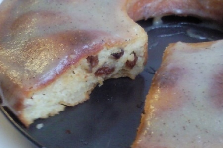 Овсяно-сливочный кекс с изюмом, курагой и в яблочно-ванильной глазури: шаг 3