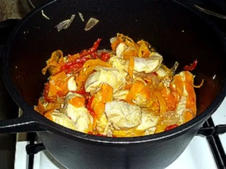 Плов с курицей и булгуром: шаг 4