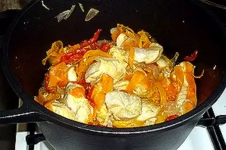 Плов с курицей и булгуром: шаг 4