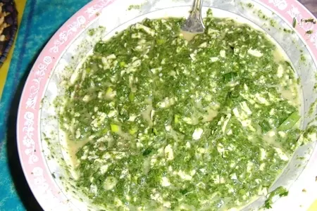 Корзиночки из лаваша с начинкой из шпината: шаг 3